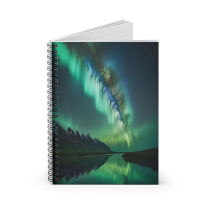 Unique Aurora Borealis Spiral Notebook Ruled Line - Personalized Northern Light View - Stationary Accessories - Perfect Aurora Lovers Gift 34