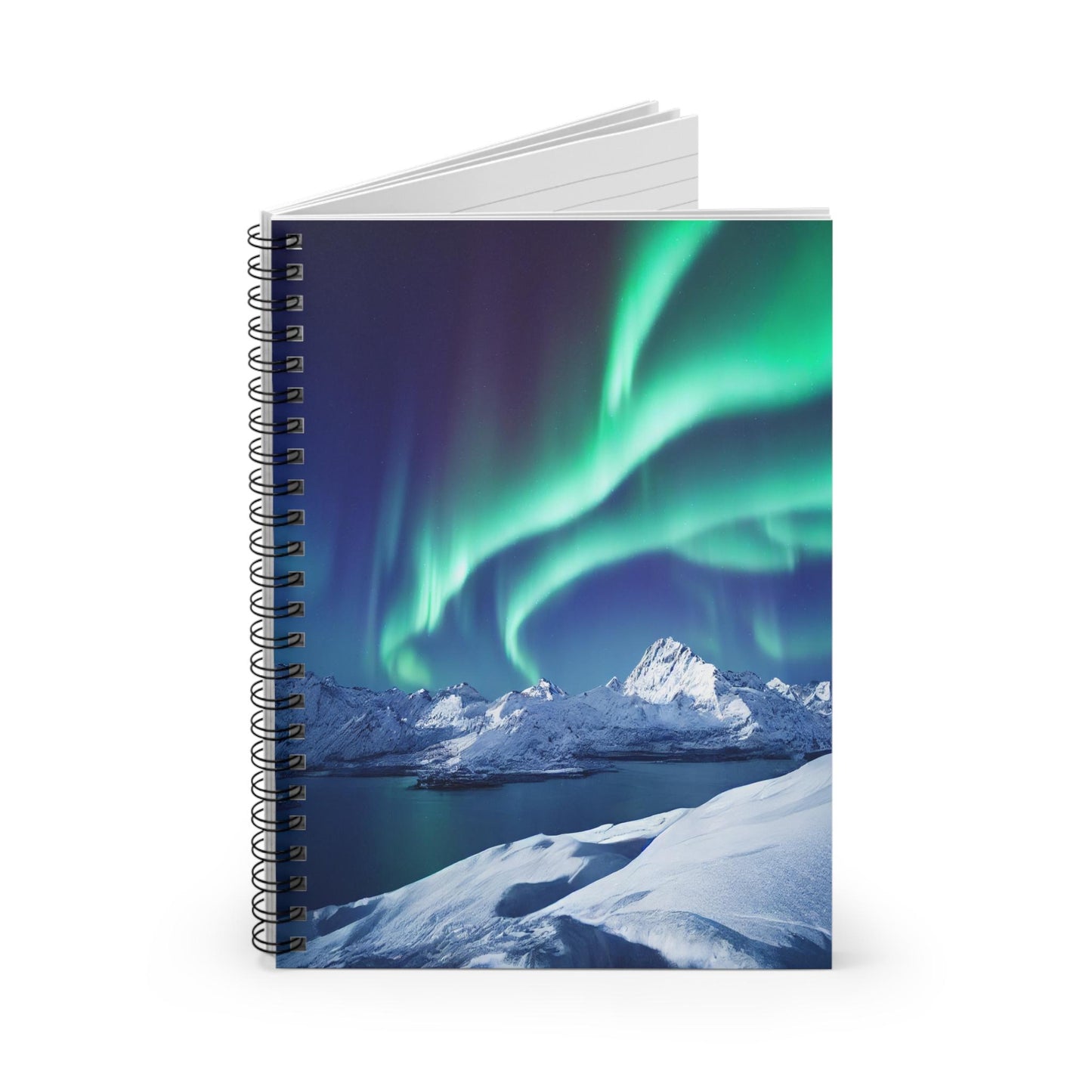 Unique Aurora Borealis Spiral Notebook Ruled Line - Personalized Northern Light View - Stationary Accessories - Perfect Aurora Lovers Gift 23