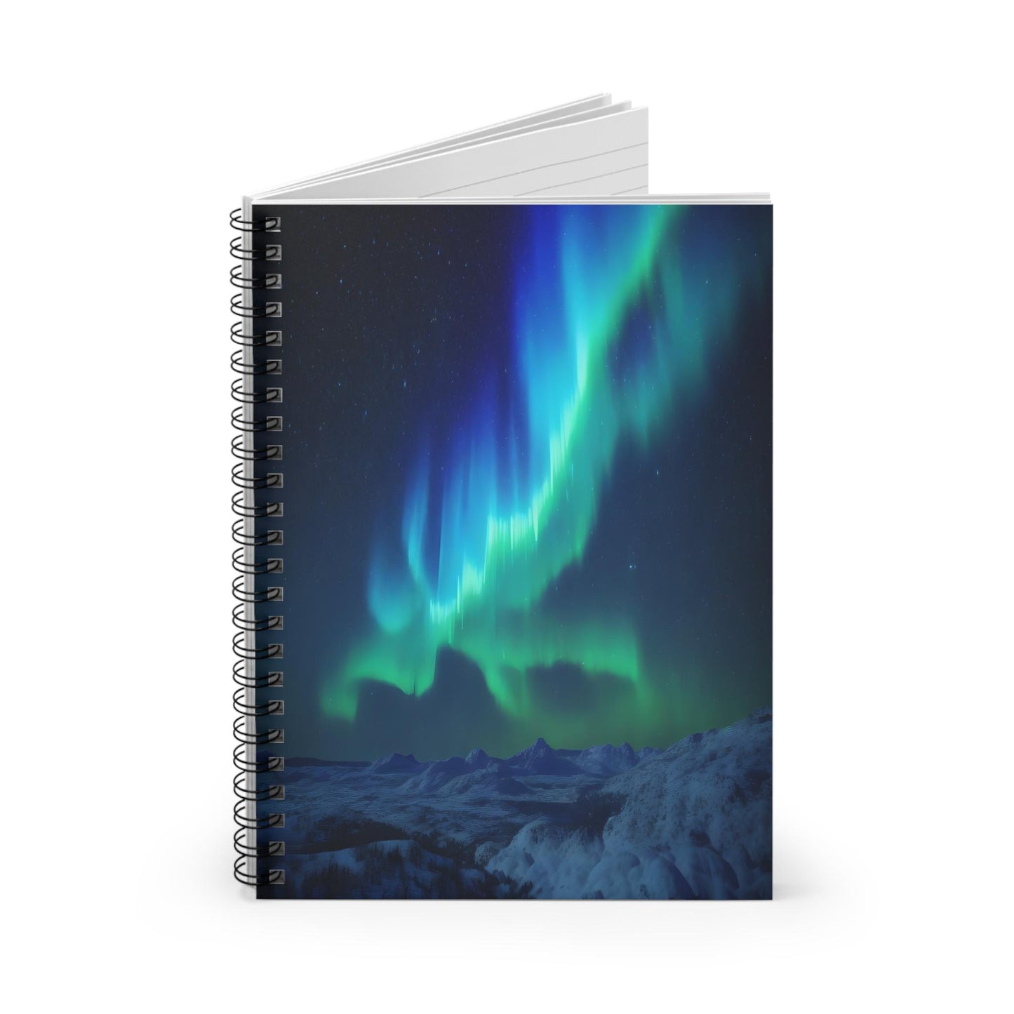 Unique Aurora Borealis Spiral Notebook Ruled Line - Personalized Northern Light View - Stationary Accessories - Perfect Aurora Lovers Gift 33