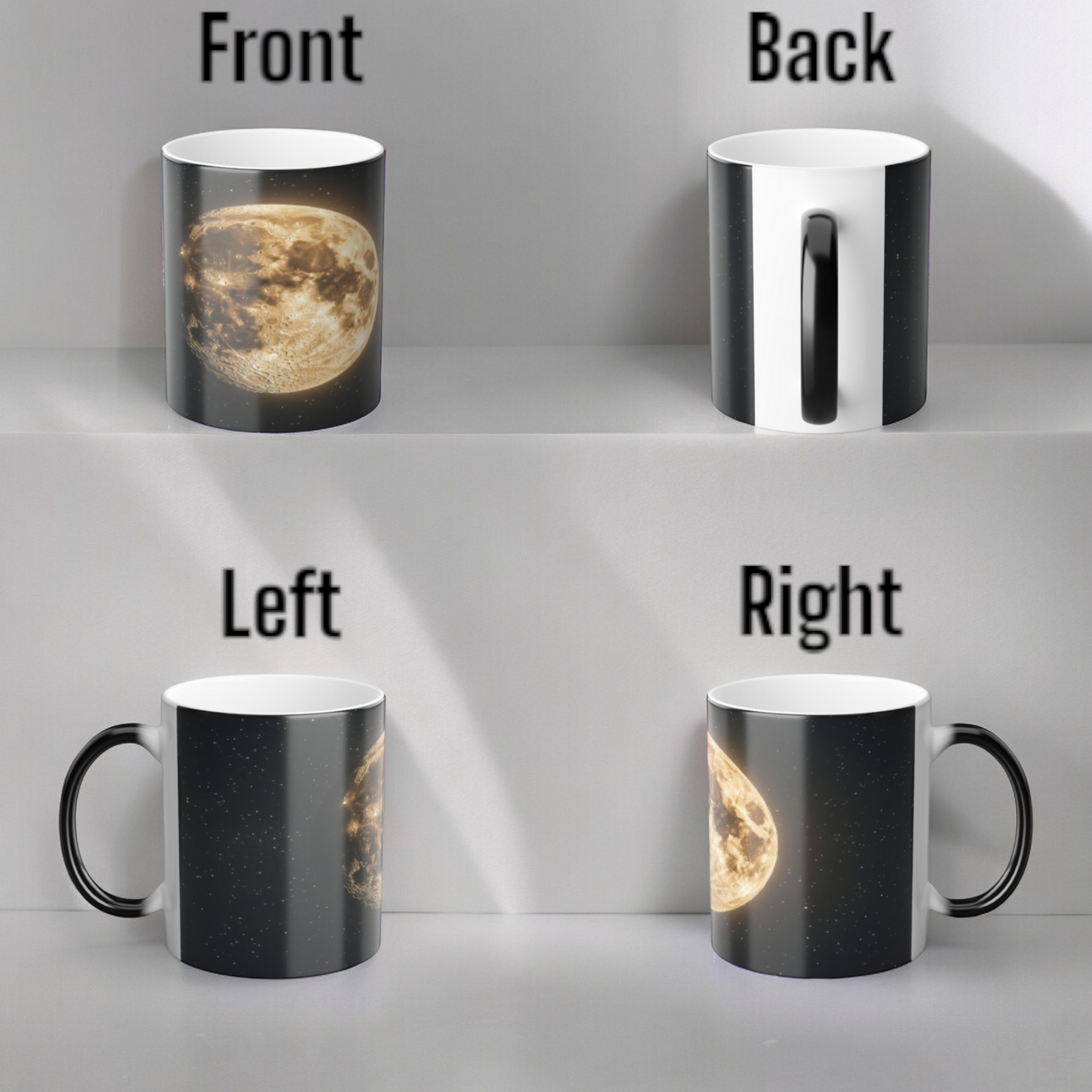 Color Morphing Moon Mug, Celestial Coffee Cup, Cosmic Tea Cup, Astronomy Mug, Magic Coffee Cup, Night Sky Lover Gift, Birthday & Holiday Present