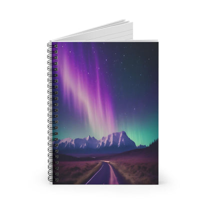 Unique Aurora Borealis Spiral Notebook Ruled Line - Personalized Northern Light View - Stationary Accessories - Perfect Aurora Lovers Gift 29