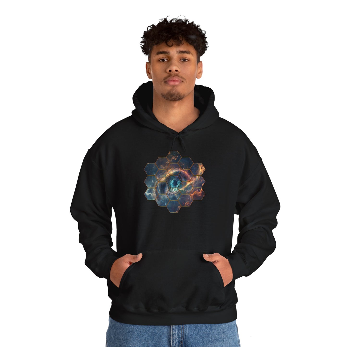 JWST Unisex Heavy Blend™ Hooded Sweatshirt - Space Horsehead Nebula Galaxy Universe - Autumn Fall T-shirt - Astronomy Gift