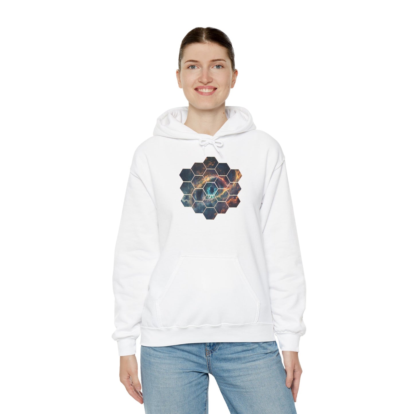 JWST Unisex Heavy Blend™ Hooded Sweatshirt - Space Horsehead Nebula Galaxy Universe - Autumn Fall T-shirt - Astronomy Gift