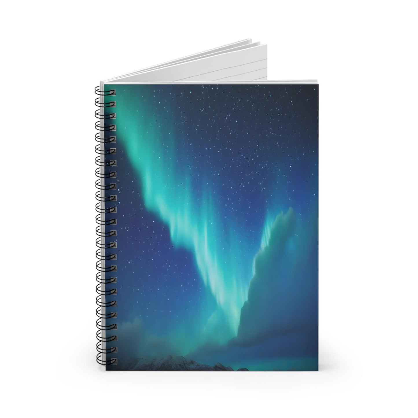 Unique Aurora Borealis Spiral Notebook Ruled Line - Personalized Northern Light View - Stationary Accessories - Perfect Aurora Lovers Gift 33