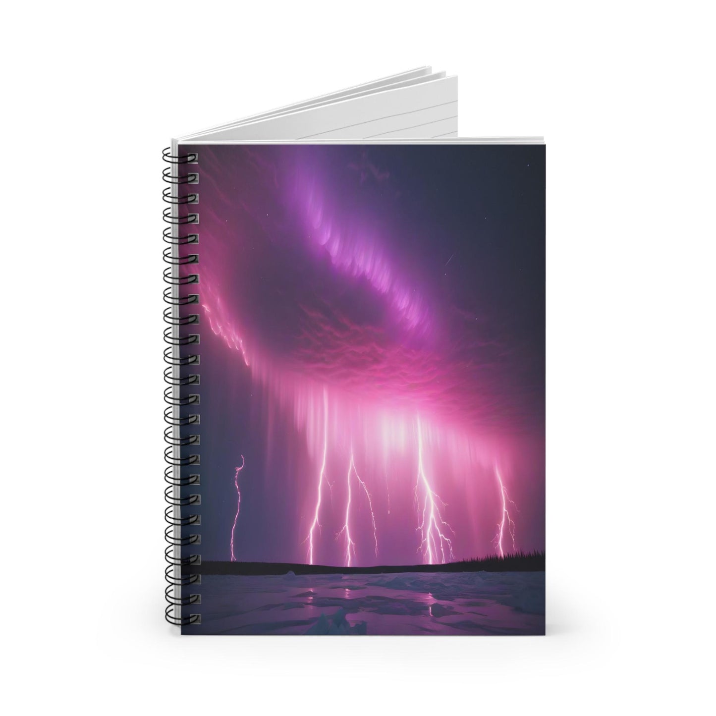 Unique Aurora Borealis Spiral Notebook Ruled Line - Personalized Northern Light View - Stationary Accessories - Perfect Aurora Lovers Gift 26