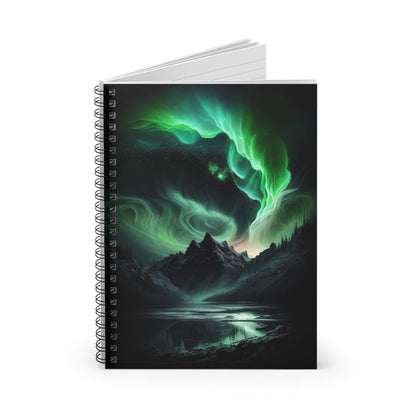 Unique Aurora Borealis Spiral Notebook Ruled Line - Personalized Northern Light View - Stationary Accessories - Perfect Aurora Lovers Gift 41