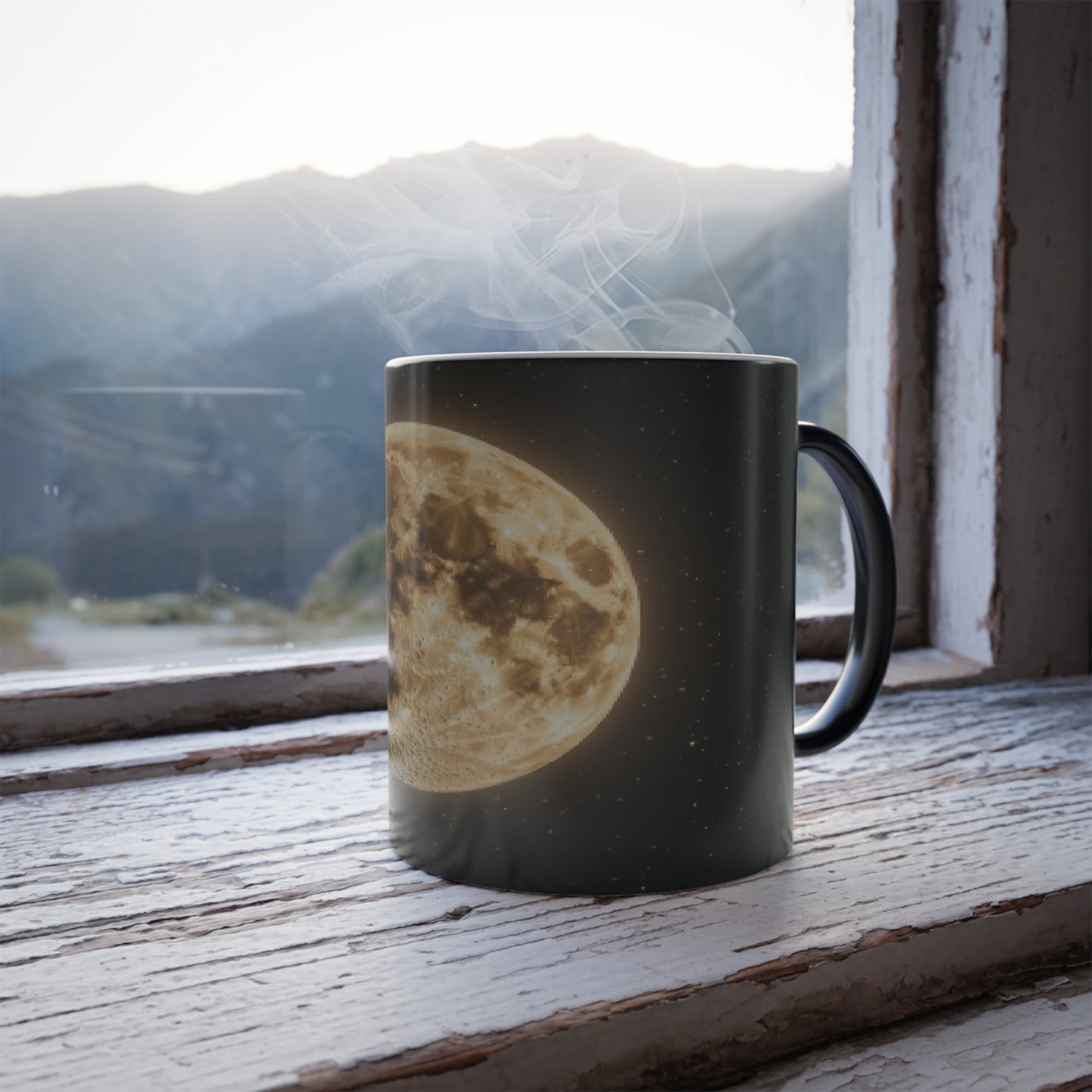 Color Morphing Moon Mug, Celestial Coffee Cup, Cosmic Tea Cup, Astronomy Mug, Magic Coffee Cup, Night Sky Lover Gift, Birthday & Holiday Present
