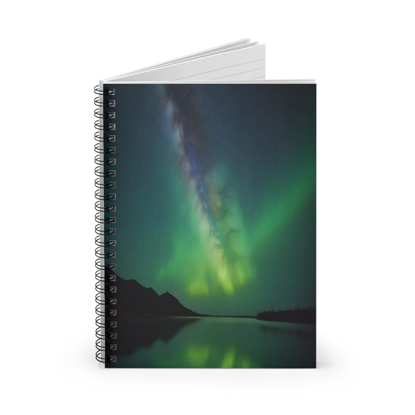 Unique Aurora Borealis Spiral Notebook Ruled Line - Personalized Northern Light View - Stationary Accessories - Perfect Aurora Lovers Gift 34