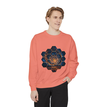 JWST Unisex Garment-Dyed Sweatshirt - Space Horsehead Nebula Galaxy Universe - Autumn Fall T-shirt - Astronomy Gift