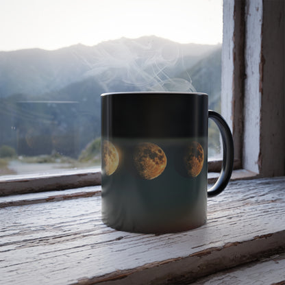 Lunar Phases Color Morphing Mug | Cozy Nighttime Vibe, Gift for Astronomers, Home Decor, Unique Coffee Tea Cup, Ideal for Birthdays