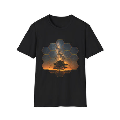 JWST Unisex Softstyle T-Shirt - Tree Milky Way Space Nebula Galaxy Universe - Autumn Fall T-shirt - Astronomy Gift