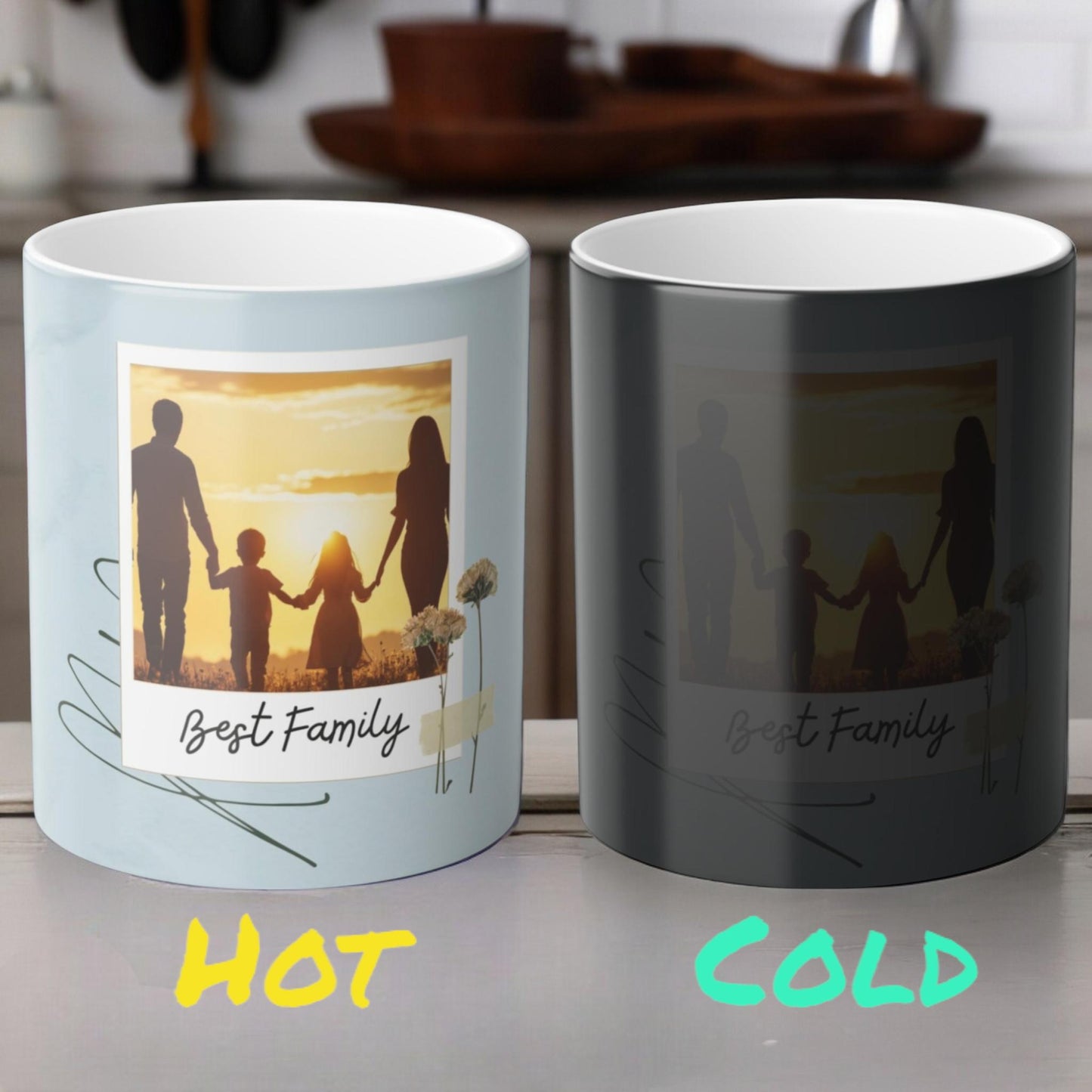 Personalized Heat Sensitive Mug - Custom Magic Color Morphing Mug 11oz - Heat Reactive Night Sky Coffee Cup - Perfect Gift for Holiday, Birthday and Celebrations