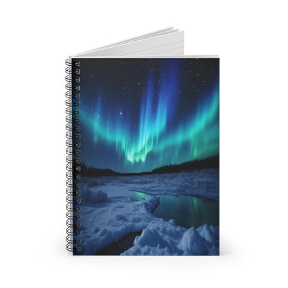 Unique Aurora Borealis Spiral Notebook Ruled Line - Personalized Northern Light View - Stationary Accessories - Perfect Aurora Lovers Gift 33