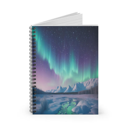 Unique Aurora Borealis Spiral Notebook Ruled Line - Personalized Northern Light View - Stationary Accessories - Perfect Aurora Lovers Gift 32