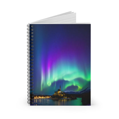 Unique Aurora Borealis Spiral Notebook Ruled Line - Personalized Northern Light View - Stationary Accessories - Perfect Aurora Lovers Gift 31