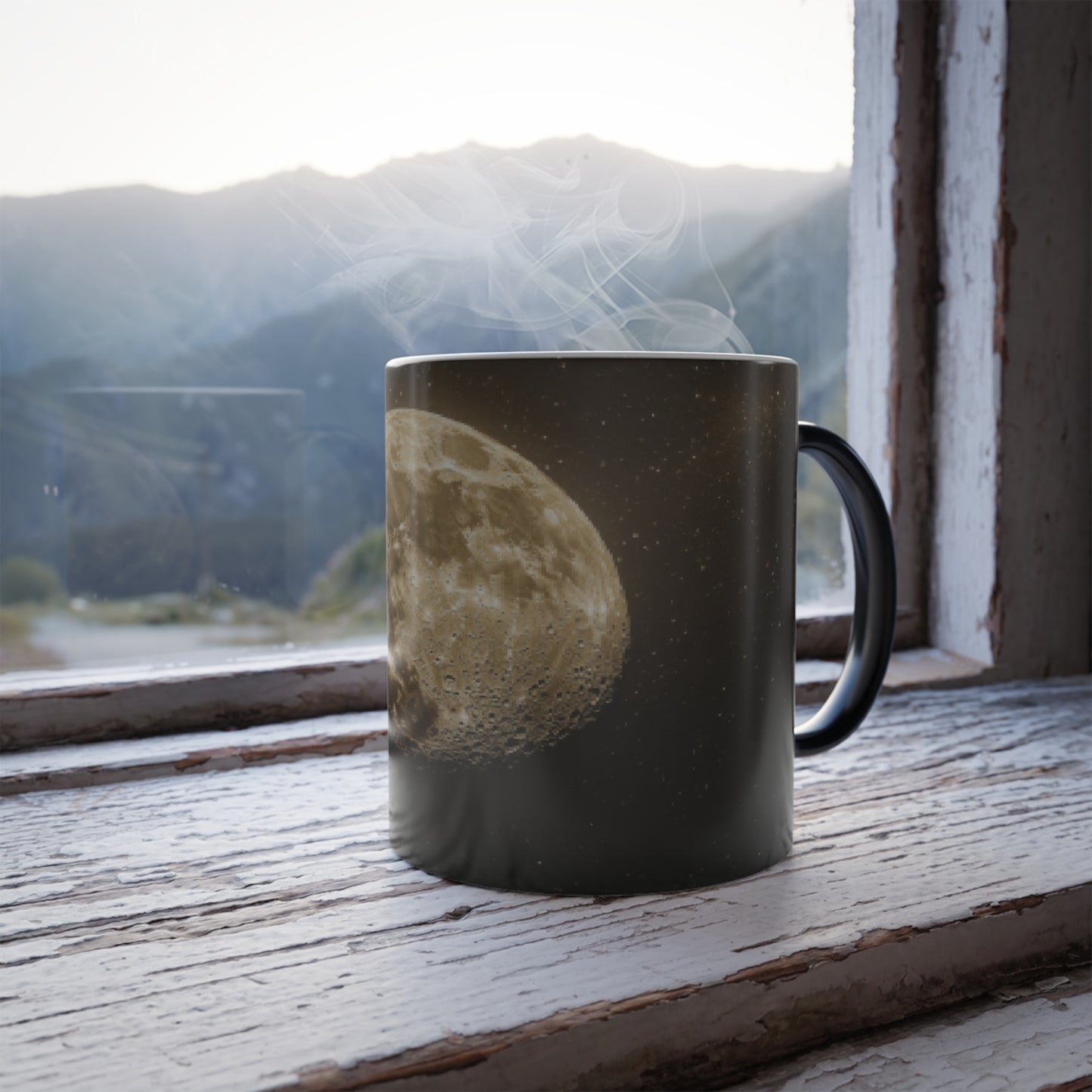 Color Morphing Moon Mug, Celestial Coffee Cup, Cosmic Tea Cup, Astronomy Mug, Magic Coffee Cup, Night Sky Lover Gift, Birthday & Holiday Present
