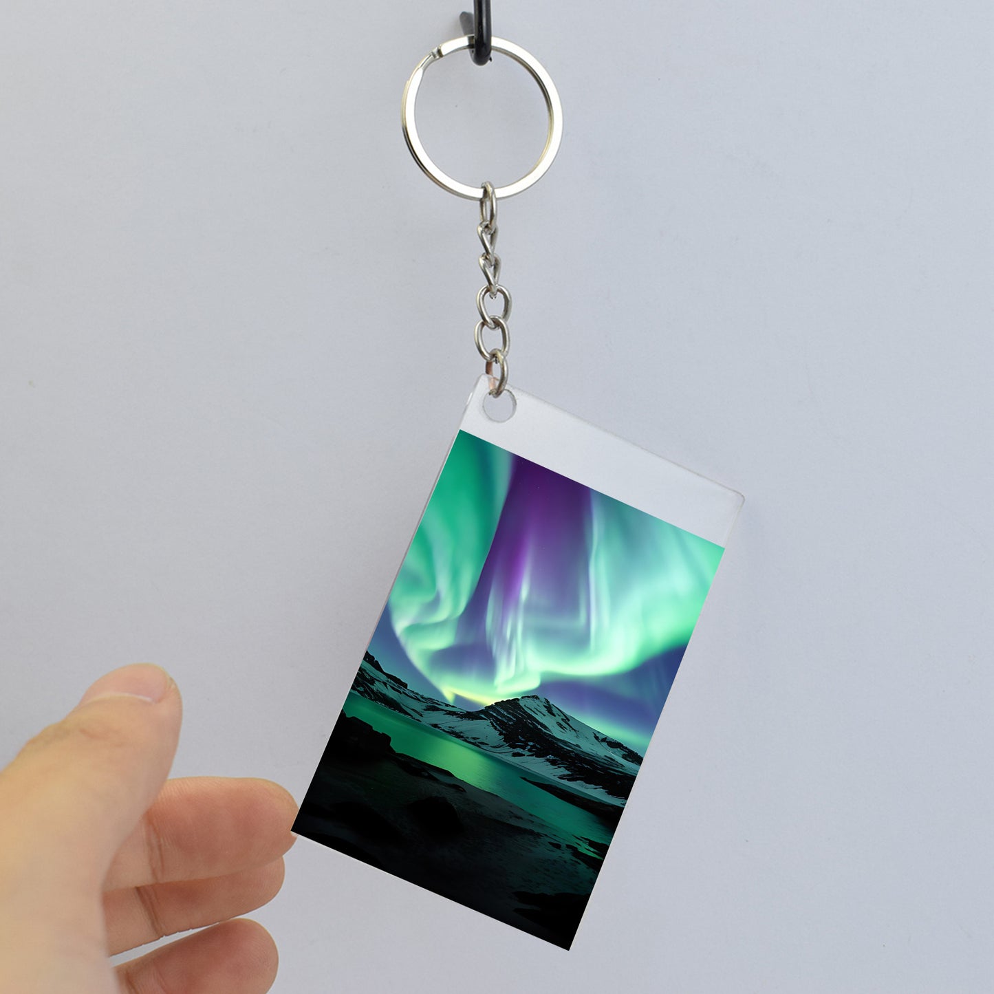 Unique Aurora Borealis Acrylic Keyring - Northern Light Jewelry - 1-sided Acrylic Key Chain - Perfect Aurora Lovers Gift 5