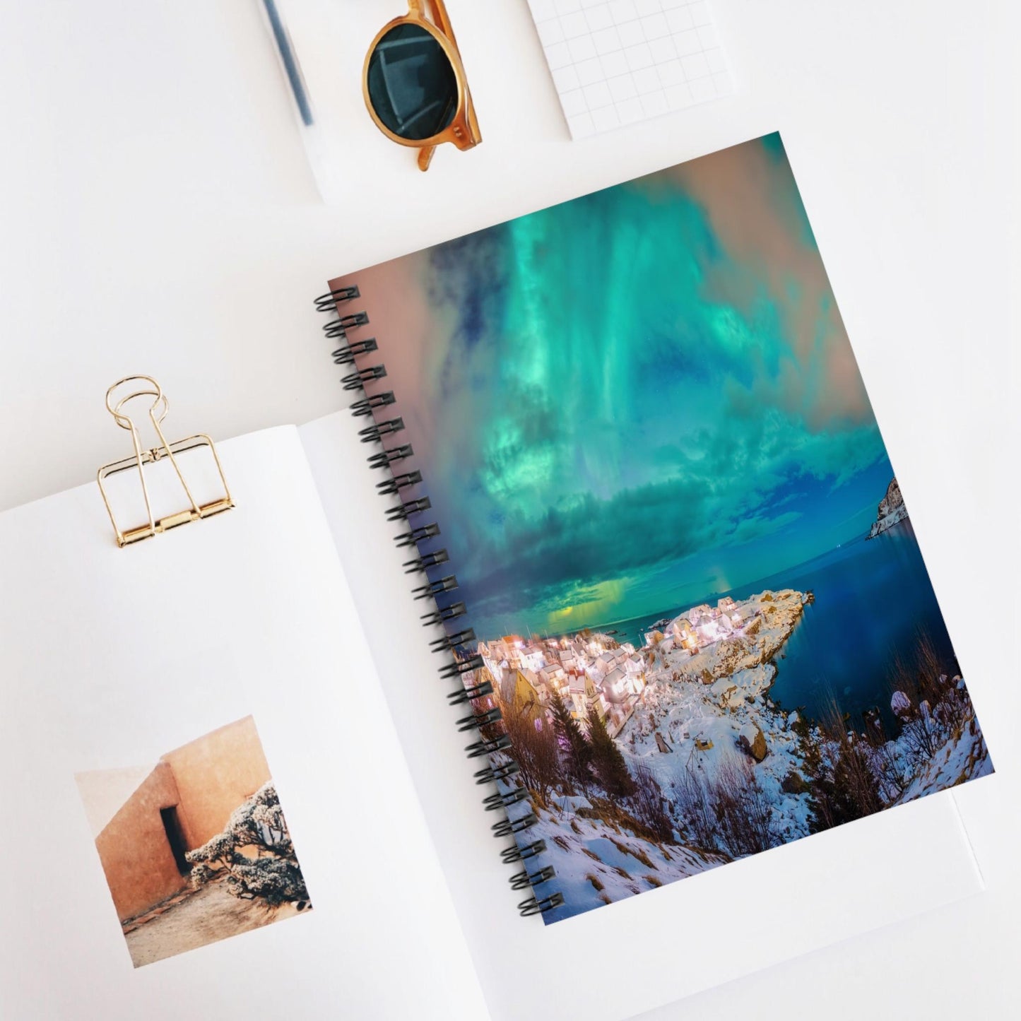 Unique Aurora Borealis Spiral Notebook Ruled Line - Personalized Northern Light View - Stationary Accessories - Perfect Aurora Lovers Gift 21