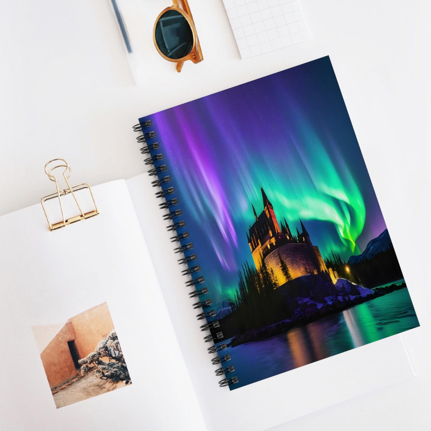 Unique Aurora Borealis Spiral Notebook Ruled Line - Personnalisé Northern Light View - Accessoires stationnaires - Perfect Aurora Lovers Gift 31