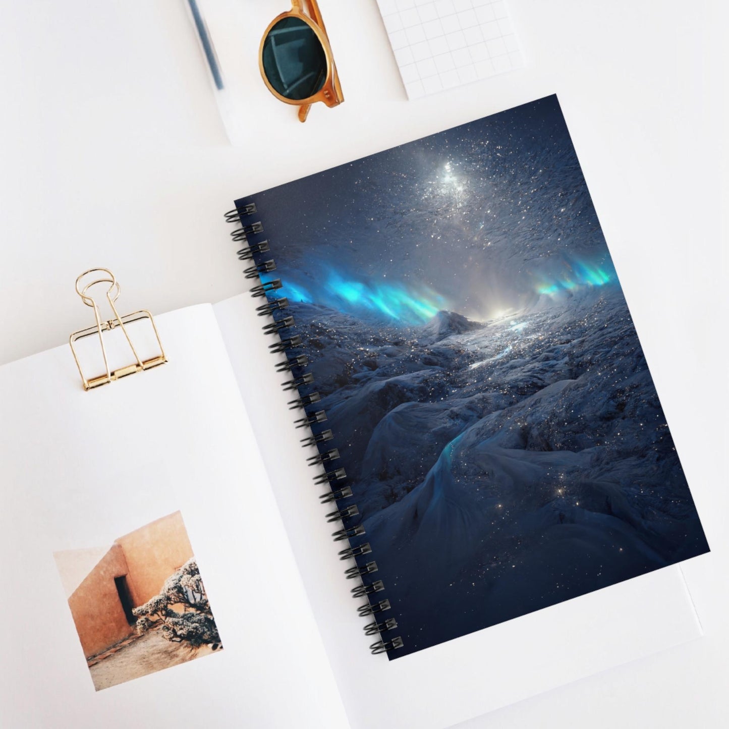Unique Aurora Borealis Spiral Notebook Ruled Line - Personalized Northern Light View - Stationary Accessories - Perfect Aurora Lovers Gift 42
