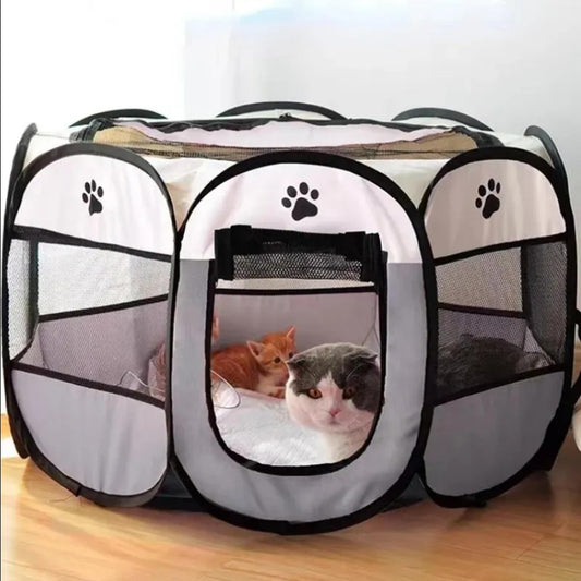 PetPal Oasis - Innovatively Designed Octagonal Haven - Foldable, Portable, and Easy-to-Use Shelter for Your Furry Friends - Ideal for Large Dogs and Cats - A Stylish Blend of Outdoor Comfort and Easy Operation