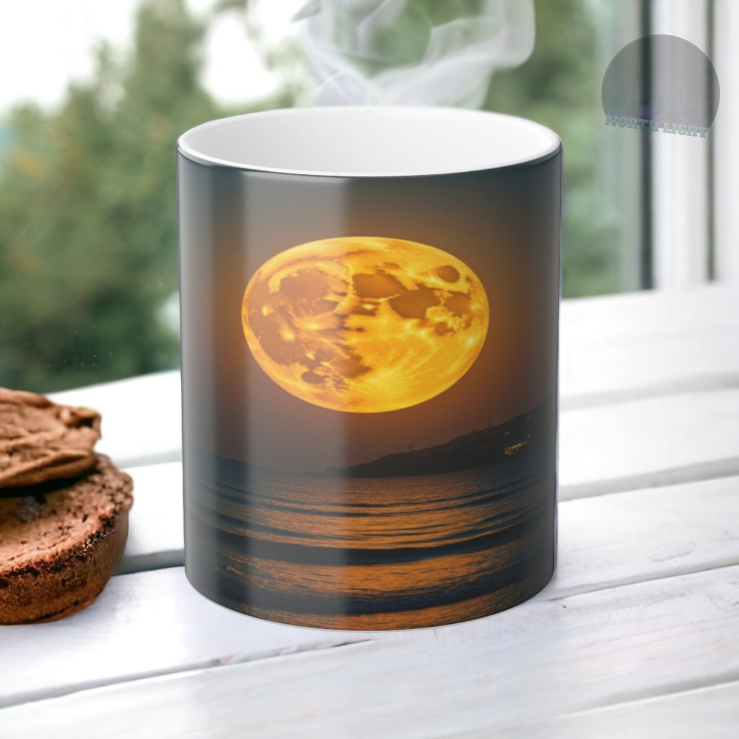 Color Morphing Moon Mug, Heat-Activated Drinkware for Nature Lovers, Cozy Moments, Gift for Her, Home Decor, Birthday, Relaxation, Beach Vibes