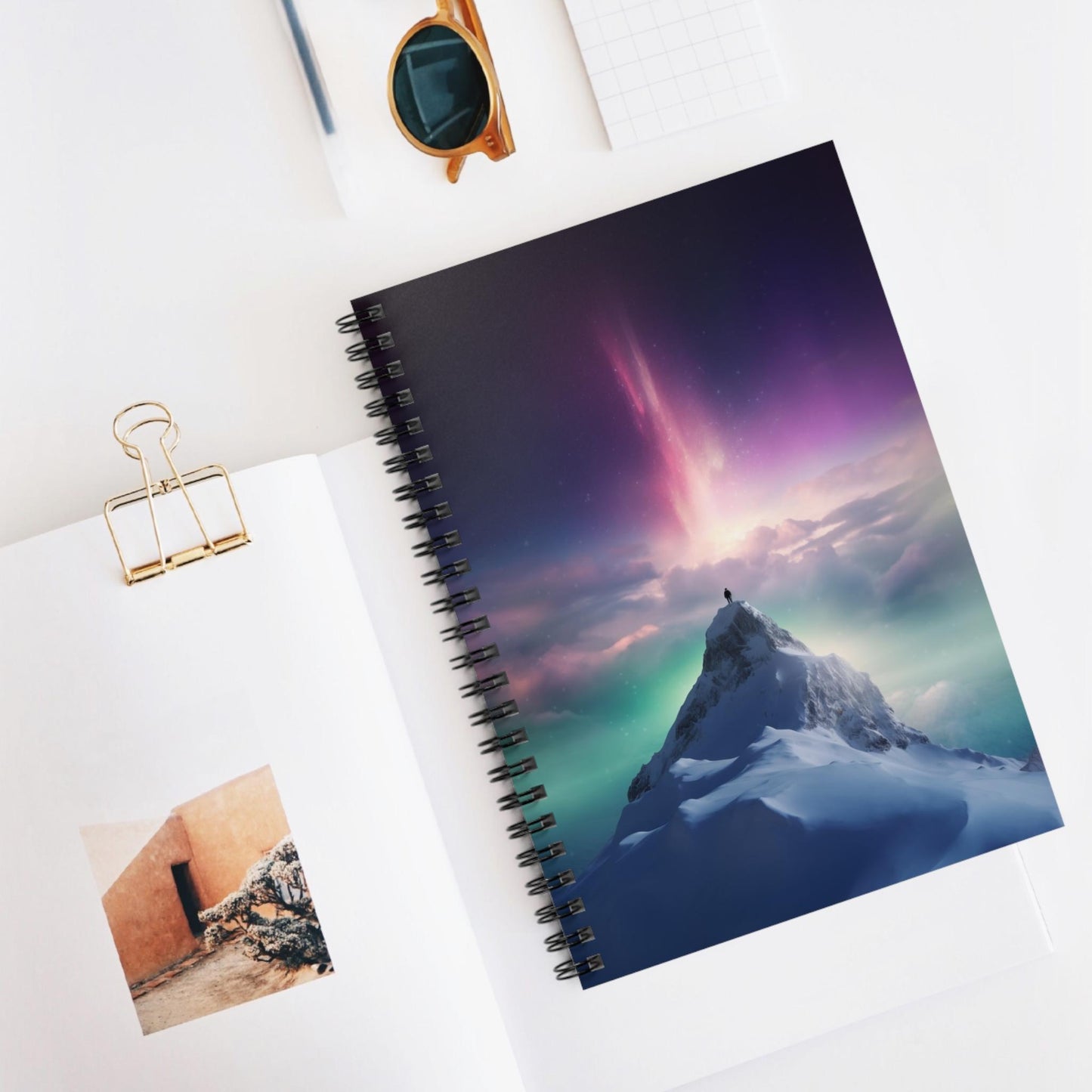 Unique Aurora Borealis Spiral Notebook Ruled Line - Personalized Northern Light View - Stationary Accessories - Perfect Aurora Lovers Gift 45