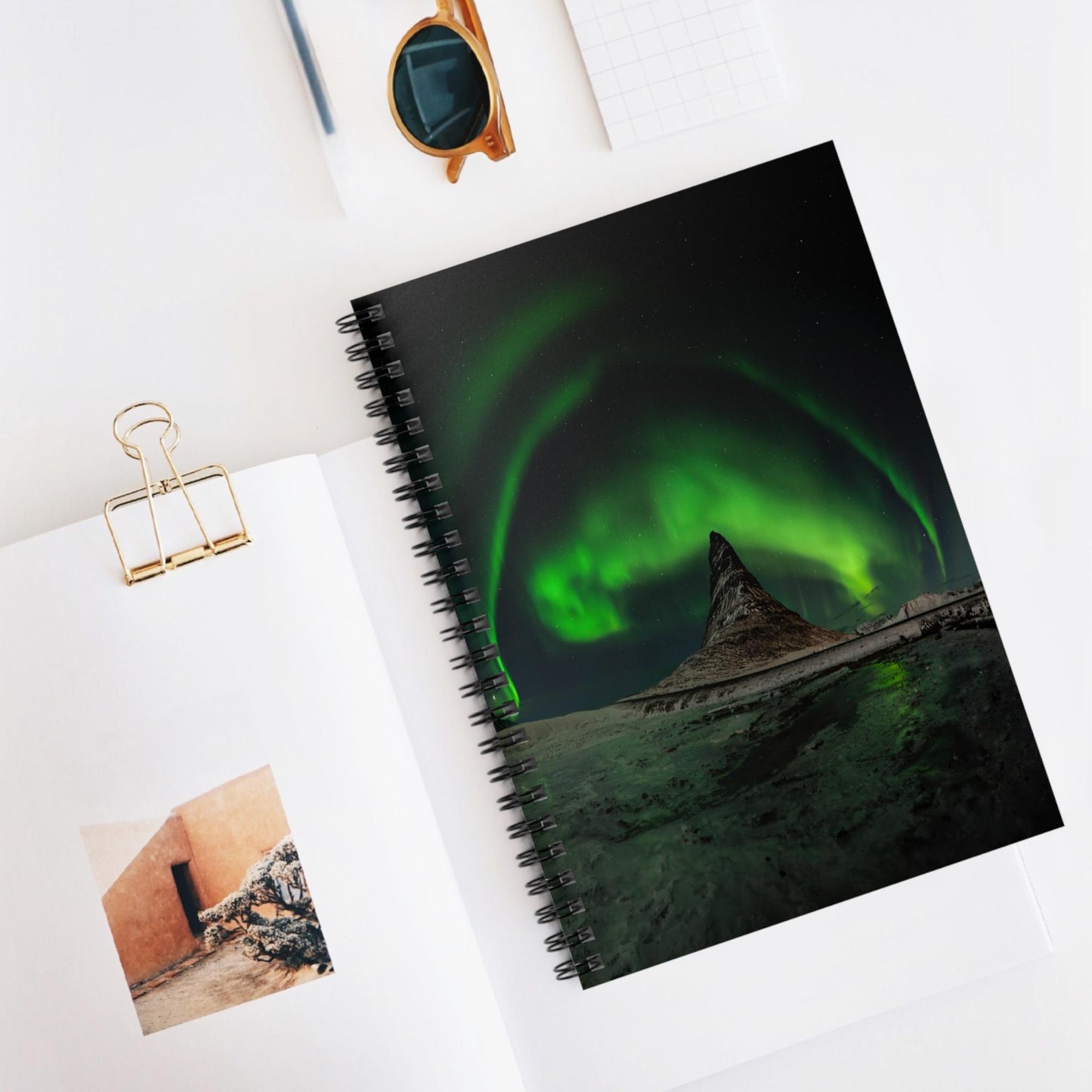 Unique Aurora Borealis Spiral Notebook Ruled Line - Personalized Northern Light View - Stationary Accessories - Perfect Aurora Lovers Gift 20