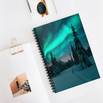 Unique Aurora Borealis Spiral Notebook Ruled Line - Personalized Northern Light View - Stationary Accessories - Perfect Aurora Lovers Gift 23