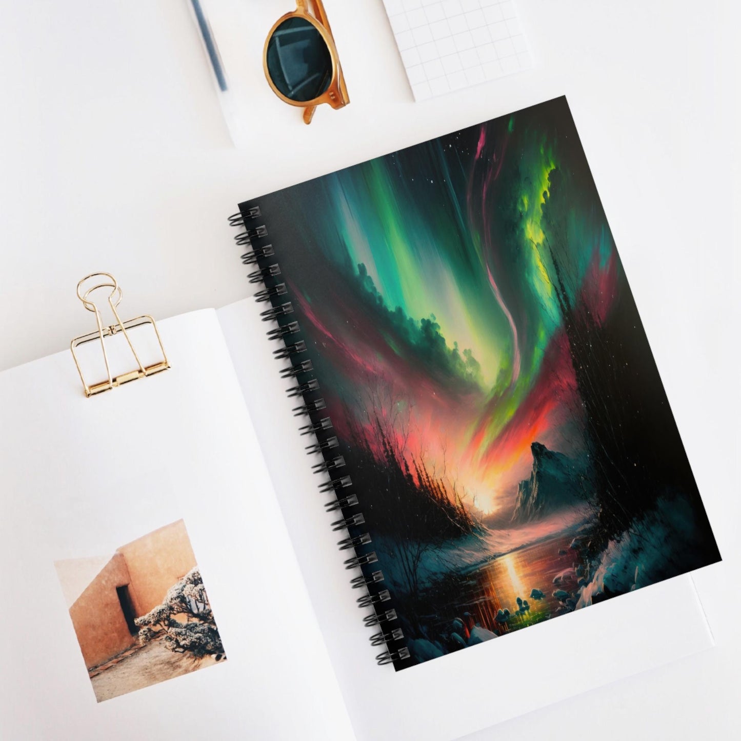 Unique Aurora Borealis Spiral Notebook Ruled Line - Personalized Northern Light View - Stationary Accessories - Perfect Aurora Lovers Gift 40