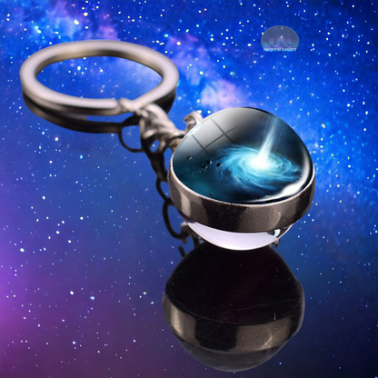 Solar System Galaxy Nebula Star Keyring - Universe Cosmos Jewelry - Double Side Glass Ball Key Chain - Perfect Astronomy Lovers Gift 2