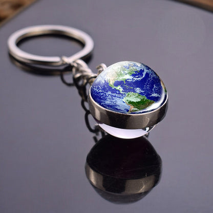 Solar System Galaxy Nebula Star Keyring - Universe Cosmos Jewelry - Double Side Glass Ball Key Chain - Perfect Astronomy Lovers Gift 4