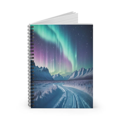 Unique Aurora Borealis Spiral Notebook Ruled Line - Personalized Northern Light View - Stationary Accessories - Perfect Aurora Lovers Gift 32