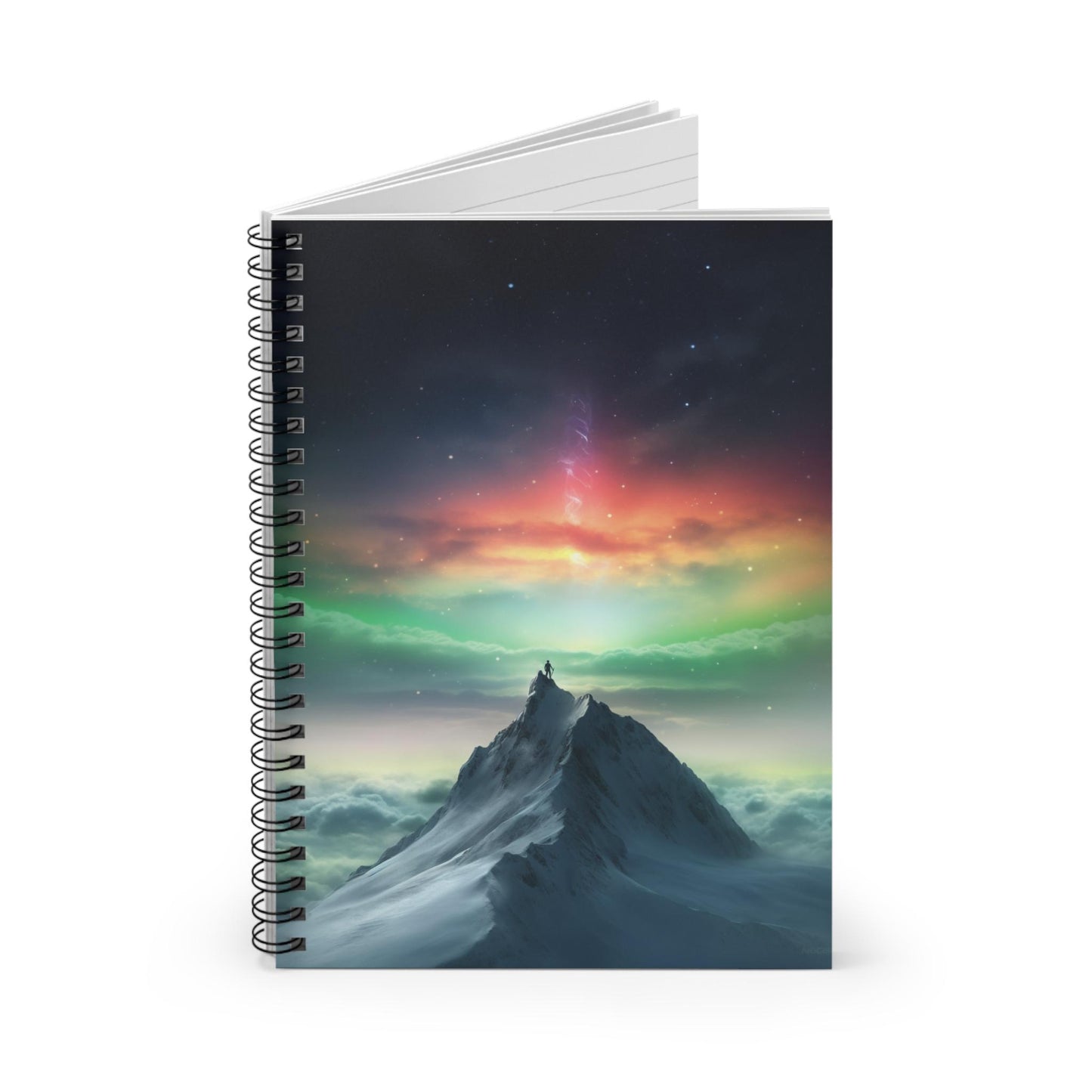 Unique Aurora Borealis Spiral Notebook Ruled Line - Personalized Northern Light View - Stationary Accessories - Perfect Aurora Lovers Gift 45