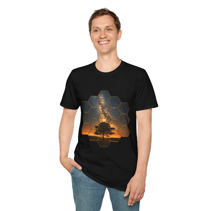 JWST Unisex Softstyle T-Shirt - Tree Milky Way Space Nebula Galaxy Universe - Autumn Fall T-shirt - Astronomy Gift