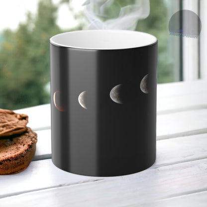 Lunar Phases Color Morphing Mug | Cozy Nighttime Vibe, Gift for Astronomers, Home Decor, Unique Coffee Tea Cup, Ideal for Birthdays