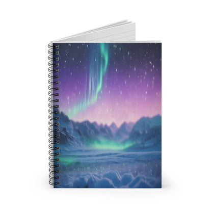 Unique Aurora Borealis Spiral Notebook Ruled Line - Personalized Northern Light View - Stationary Accessories - Perfect Aurora Lovers Gift 32