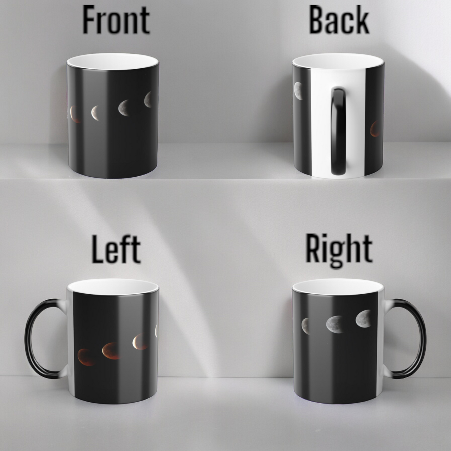 Lunar Phases Color Morphing Mug | Cozy Nighttime Vibe, Gift for Astronomers, Home Decor, Unique Coffee Tea Cup, Ideal for Birthdays