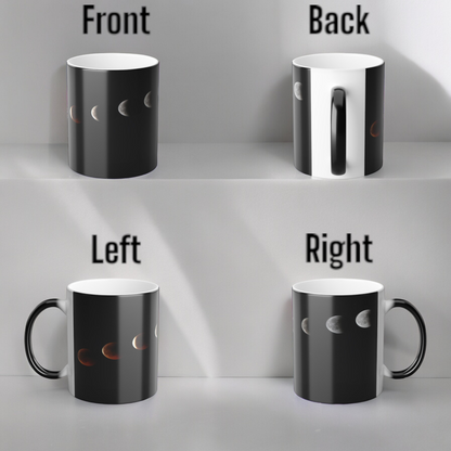 Lunar Phases Color Morphing Mug | Cozy Nighttime Vibe, Gift for Astronomers, Home Decor, Unique Coffee Tea Cup, Ideal for Birthdays