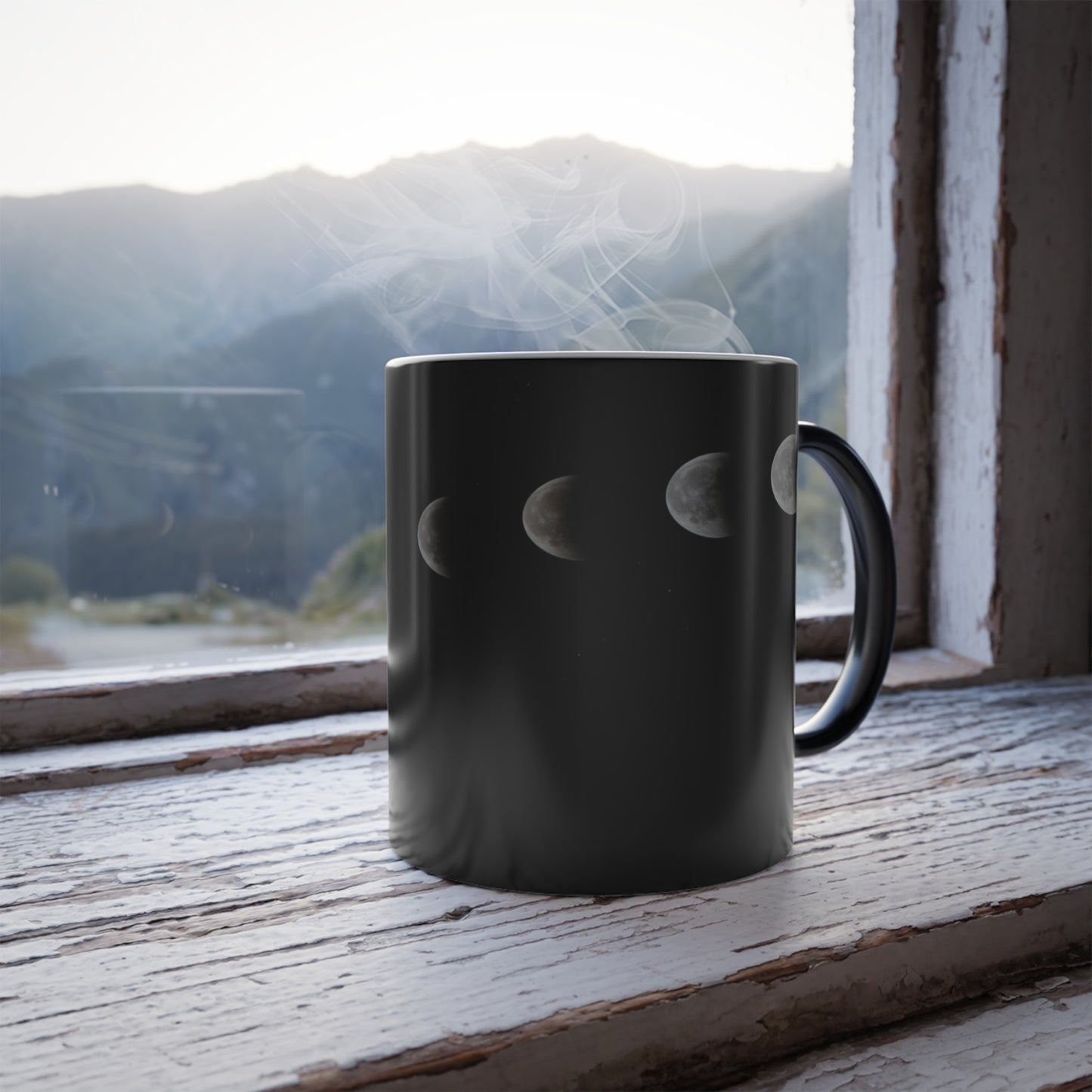 Lunar Phases Color Morphing Mug | Cozy Nighttime Vibe, Gift for Astronomers, Home Decor, Unique Coffee Tea Cup, Ideal for Birthdays