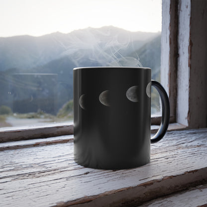 Lunar Phases Color Morphing Mug | Cozy Nighttime Vibe, Gift for Astronomers, Home Decor, Unique Coffee Tea Cup, Ideal for Birthdays