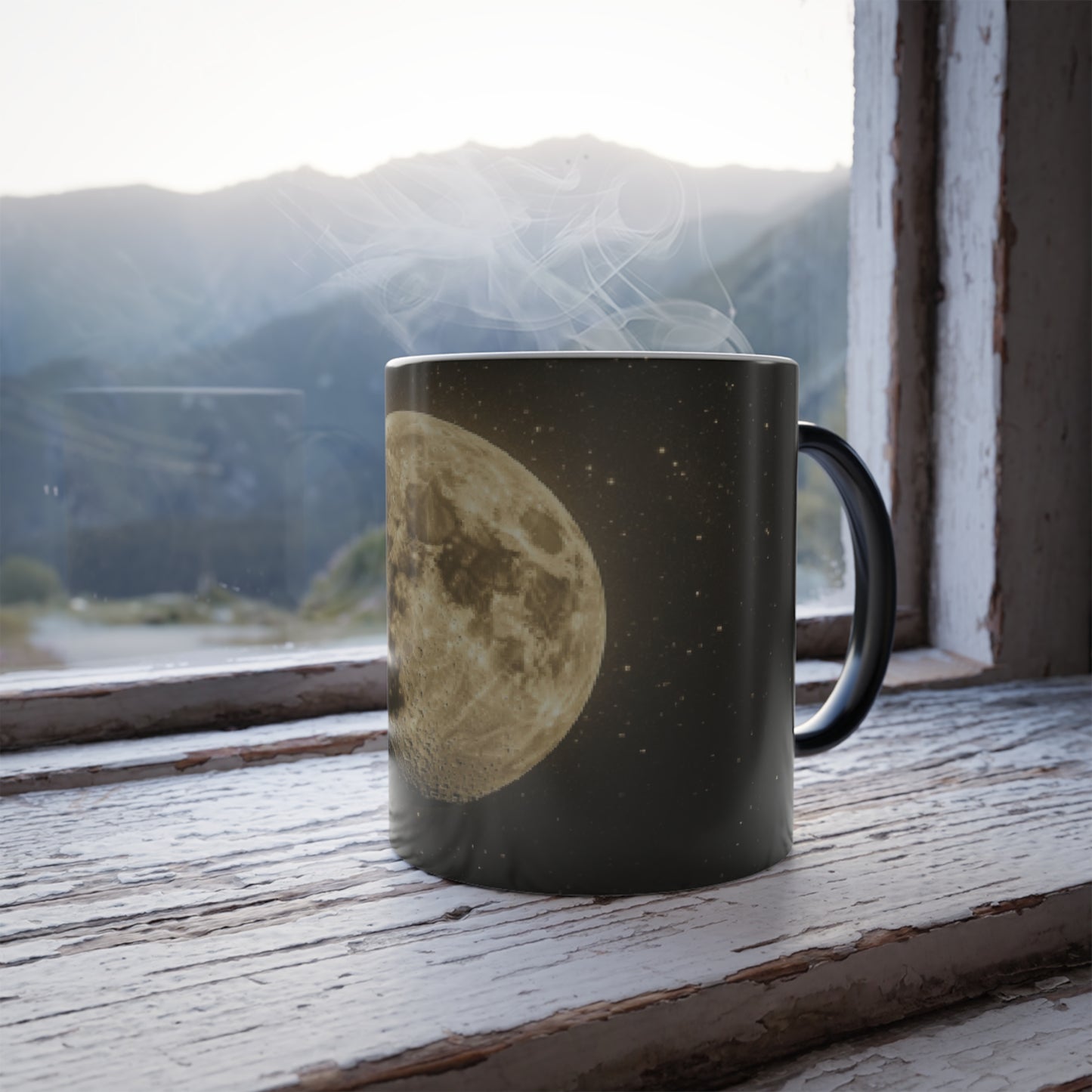 Color Morphing Moon Mug, Celestial Coffee Cup, Cosmic Tea Cup, Astronomy Mug, Magic Coffee Cup, Night Sky Lover Gift, Birthday & Holiday Present