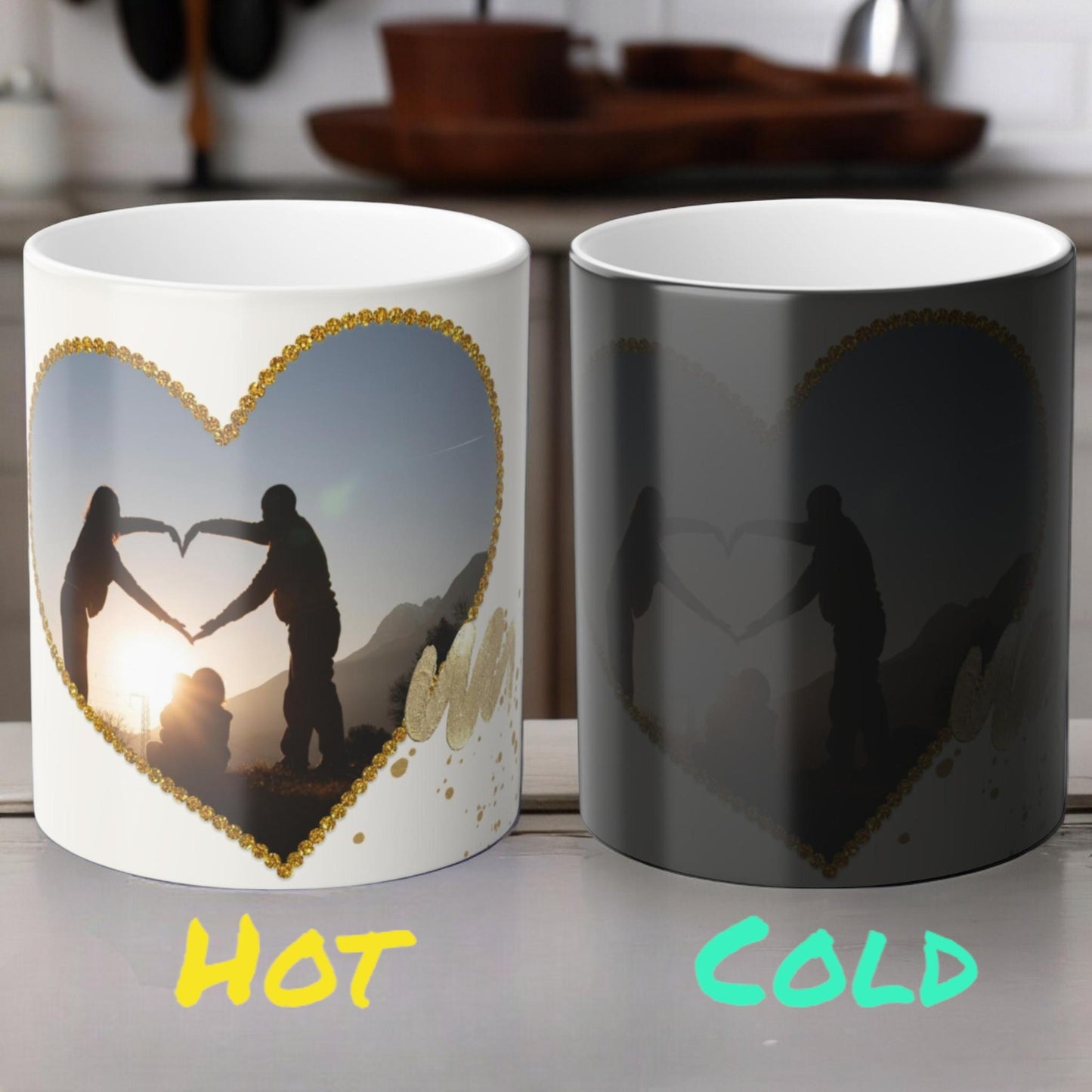 Personalized Heat Sensitive Mug - Custom Magic Color Morphing Mug 11oz - Heat Reactive Night Sky Coffee Cup - Perfect Gift for Holiday, Birthday and Celebrations