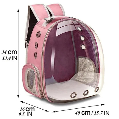 Transparent Capsule Bubble Pet Backpack - Pawsitively Chic Explorer - A Stylish Voyage for Your Furry Friends on the Go - Small Animal Puppy Kitty Bird Breathable Pet Carrier