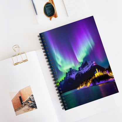 Unique Aurora Borealis Spiral Notebook Ruled Line - Personalized Northern Light View - Stationary Accessories - Perfect Aurora Lovers Gift 31