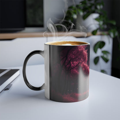 Enchanting Flower Magic Morphing Mug 11oz - Lovely Heat Sensitive Coffee Tea Cup with Flower, Rose, Tree, Heart Designs - Special Gifts for Flower Lovers 12