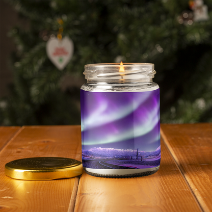 Aurora Borealis Scented Candle | 8oz Candle Jar | Lotus & Green Tea & Lavender Scents | Northern Light Souvenir | Night Sky Charm | Amazing Soft Scents | Perfect Aurora Lovers Gift