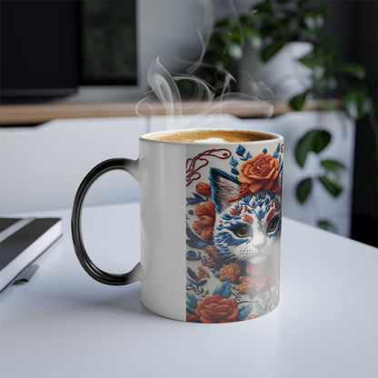 Enchanting Cat Kitten Heat Sensitive Mug - Lovely Pet Magic Morphing Mug 11oz - Coffee Tea Cup - Perfect Gift for Pet Lovers 9