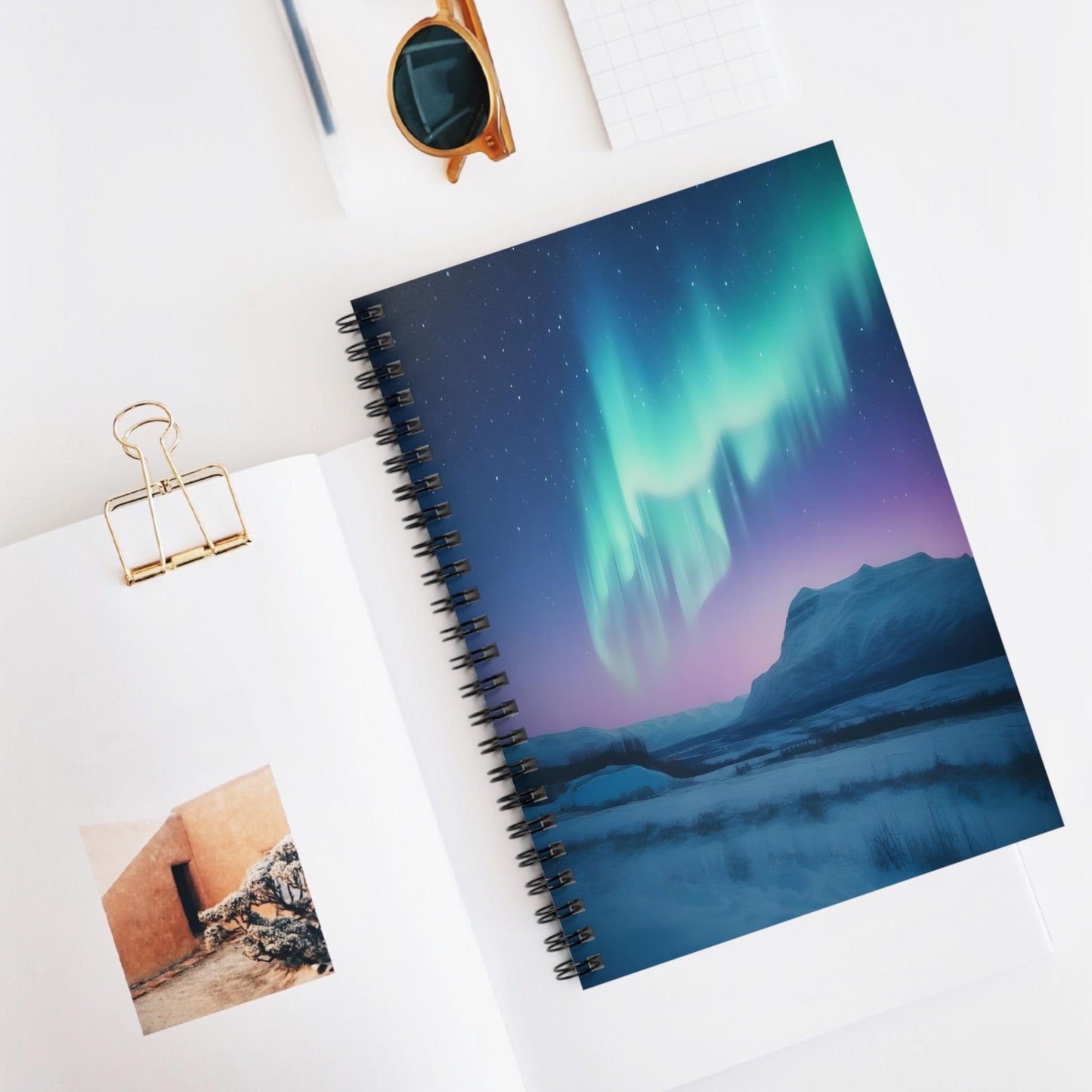 Unique Aurora Borealis Spiral Notebook Ruled Line - Personalized Northern Light View - Stationary Accessories - Perfect Aurora Lovers Gift 32