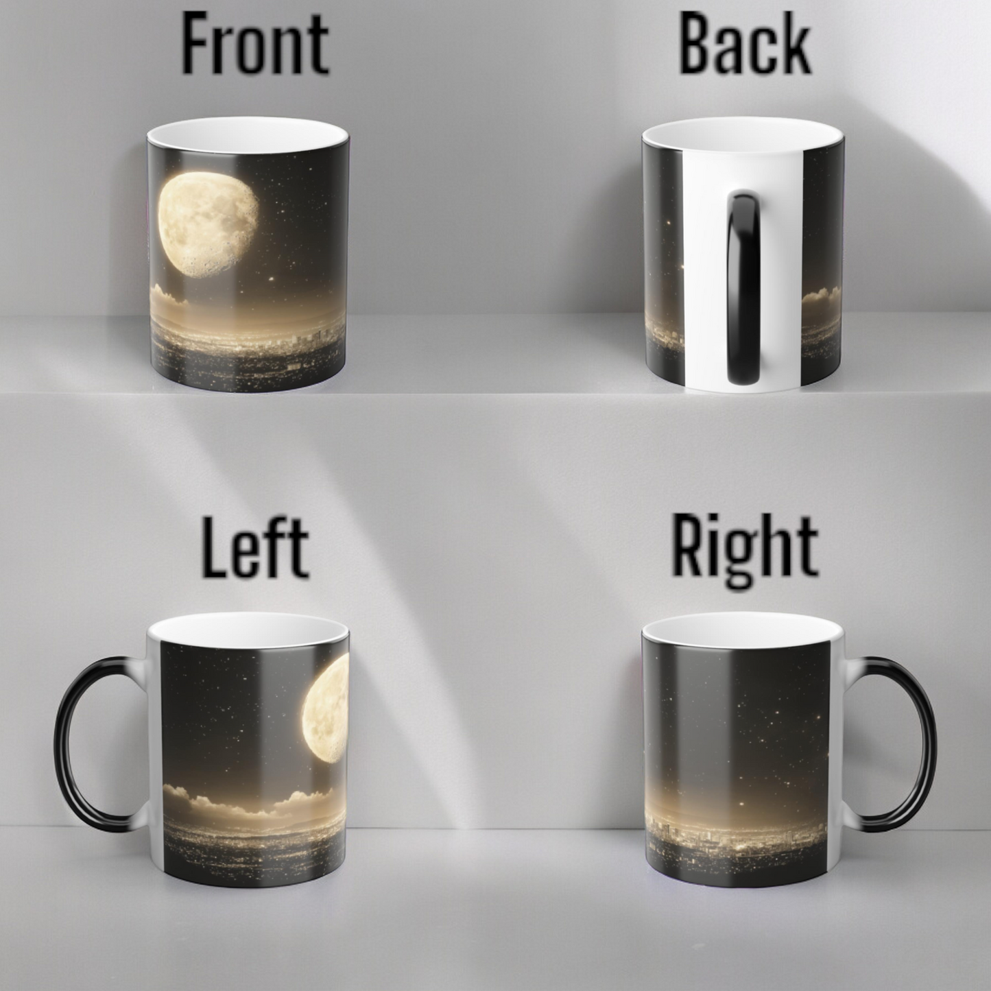 Color Morphing Moon Mug, Celestial Coffee Cup, Cosmic Tea Cup, Astronomy Mug, Magic Coffee Cup, Night Sky Lover Gift, Birthday & Holiday Present